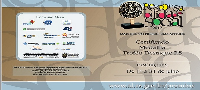 CRA-RS integra comissão da Assembleia para o prêmio Responsabilidade Social 2017 CRA-RS integra comissão da Assembleia para o prêmio Responsabilidade Social 2017